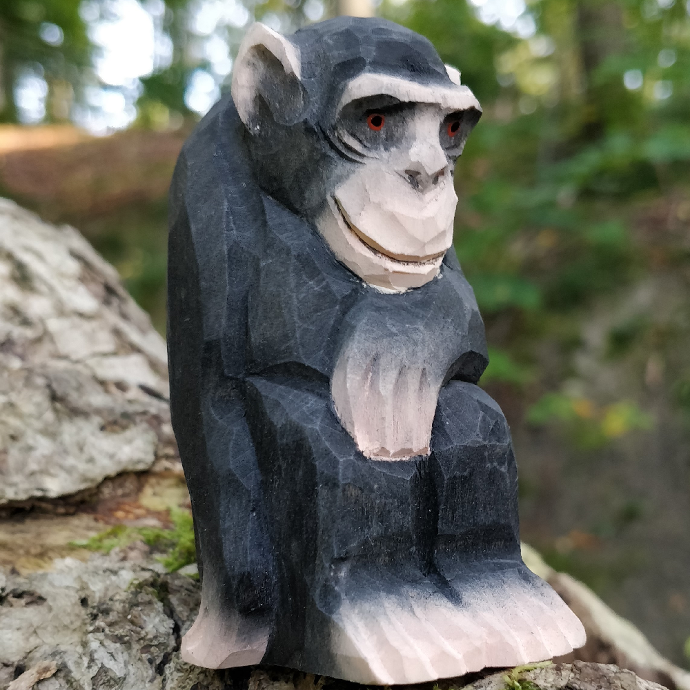 Wudimals® Wooden Chimpanzee Animal Toy
