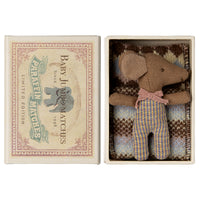 Thumbnail for Maileg, Sleepy Wakey Baby Mouse in Matchbox - Rose 17-4000-00