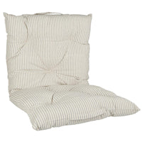 Thumbnail for IB Laursen Mattress Cushion Asger Natural W/Thin Dusty Blue Stripes
