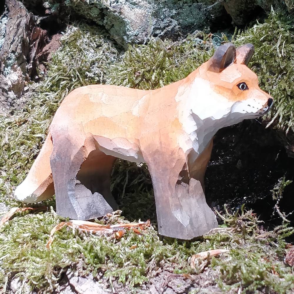 Wudimals® Wooden Red Fox Animal Toy