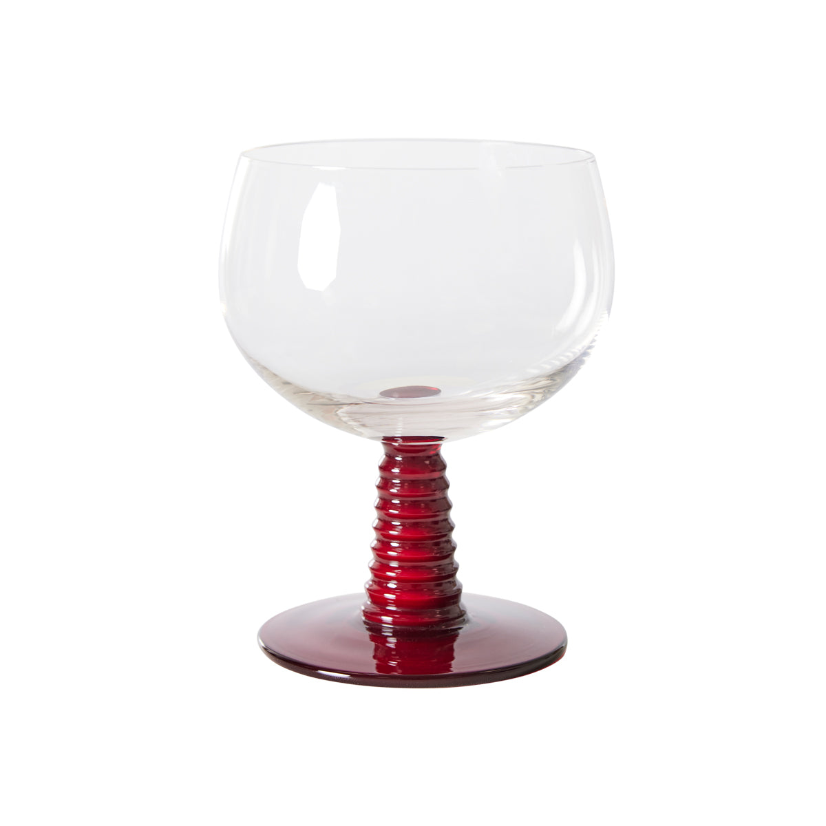 HKliving Swirl Wine Glass Low, Red AGL4479