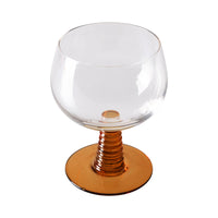 Thumbnail for HK living Swirl Wine Glass Low, Ochre AGL4481