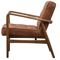 Thumbnail for Mid Century Armchair Brown Leather