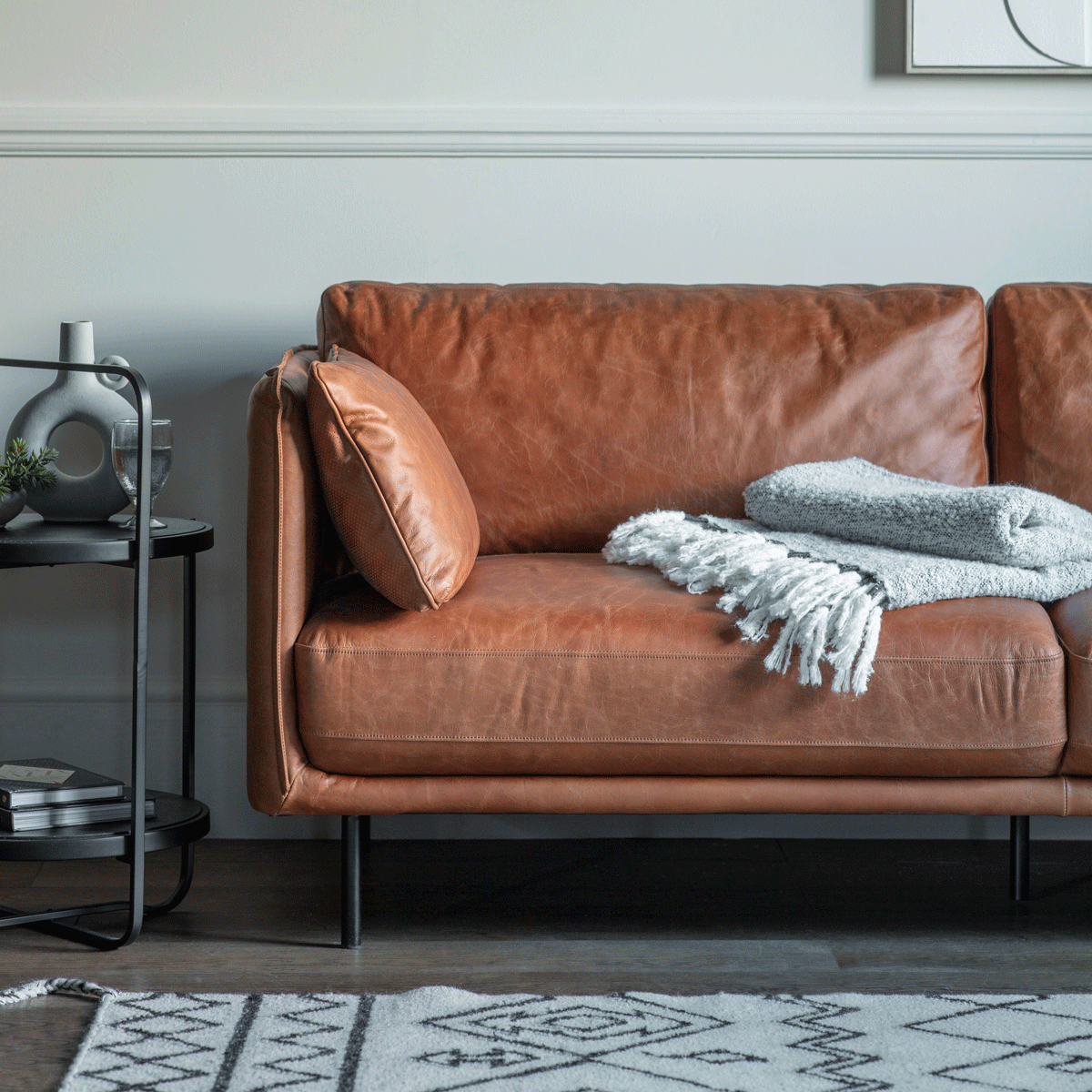 Vintage Brown Leather Sofa
