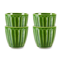 Thumbnail for The Emeralds Ceramic Mug Ribbed Green (Set of 4)
