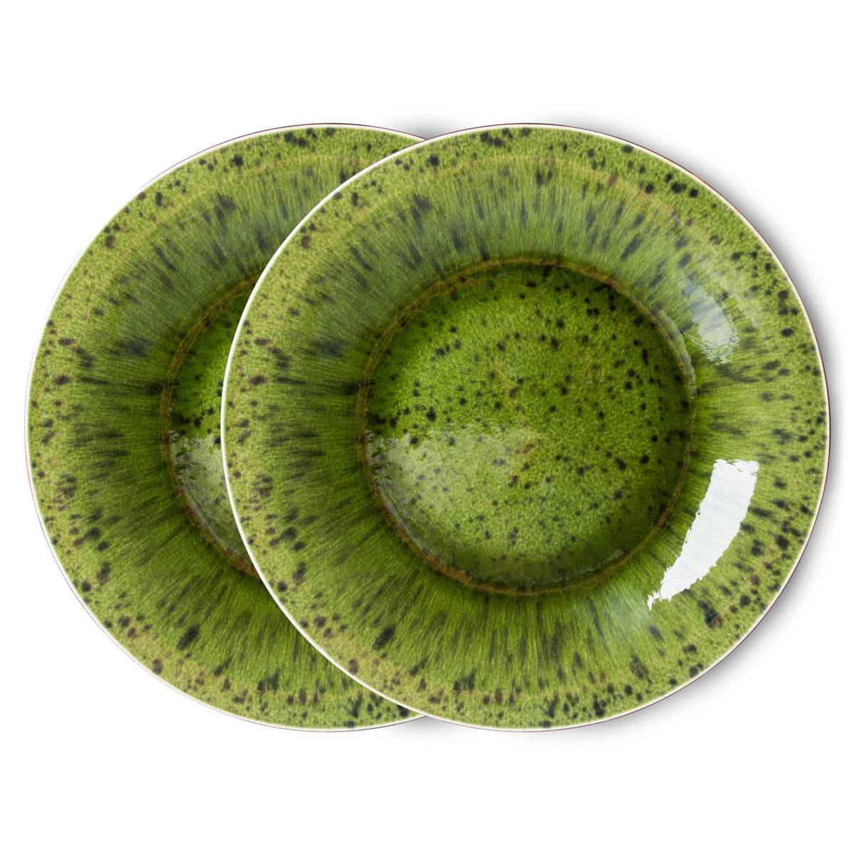 HK Living The emeralds: dinner plate, spotted green (set of 2) ACE7015