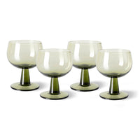 Thumbnail for The Emeralds: Wine Glass Low Olive Green (Set of 4)