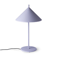 Thumbnail for HK Living metal triangle table lamp l matt lilac