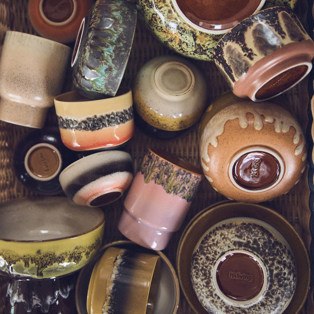 HK Living 70s Ceramics Platter in Fjord