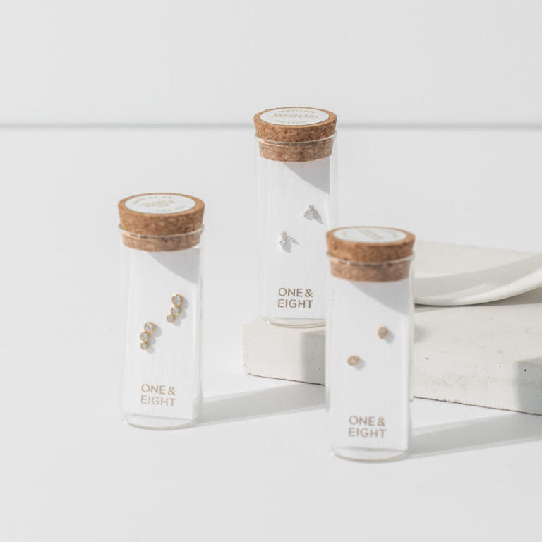 Champagne Peony Studs