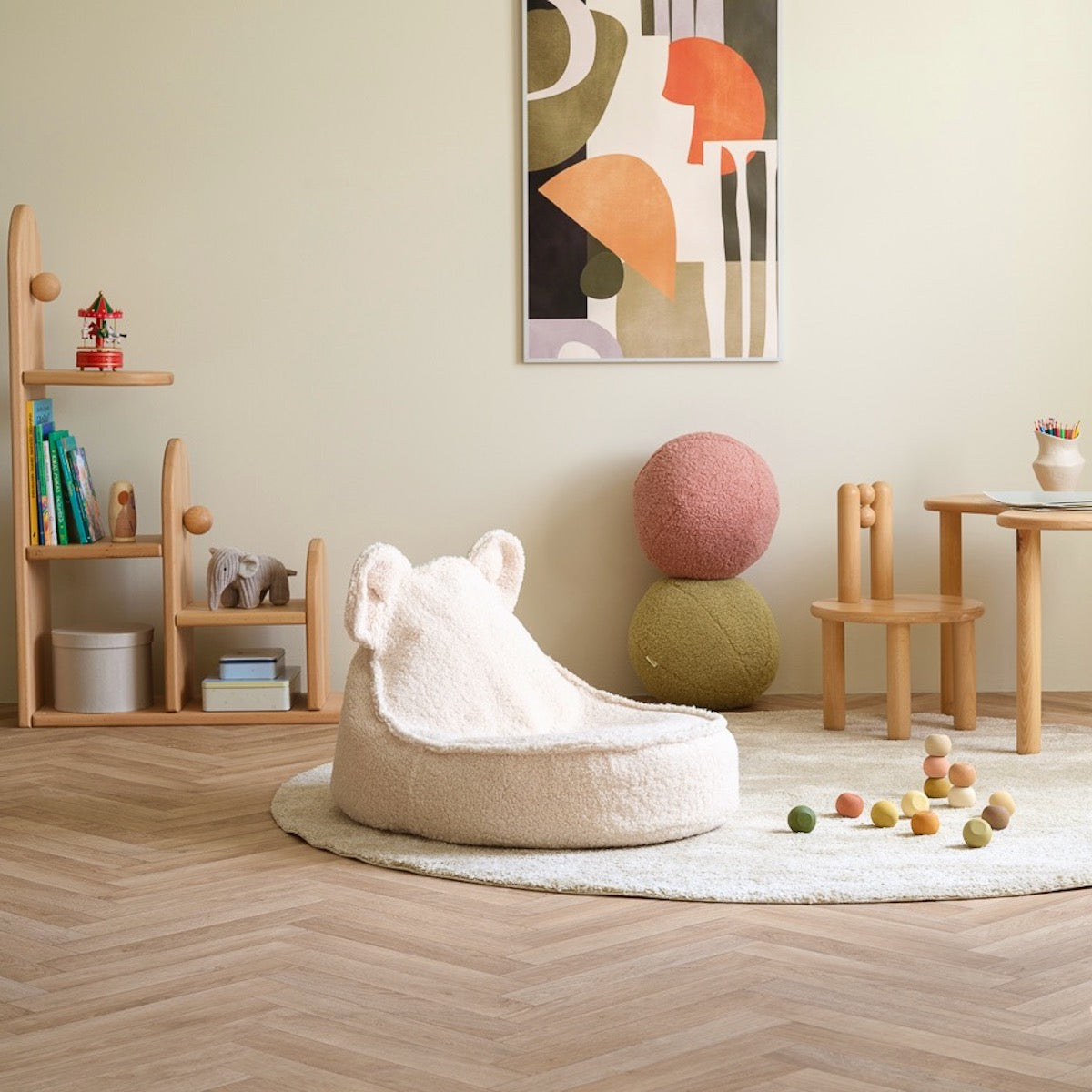 Wigiwama Cream White Bear Beanbag