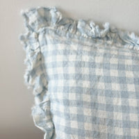 Thumbnail for Hallie Light Blue Gingham Cushion 50x30