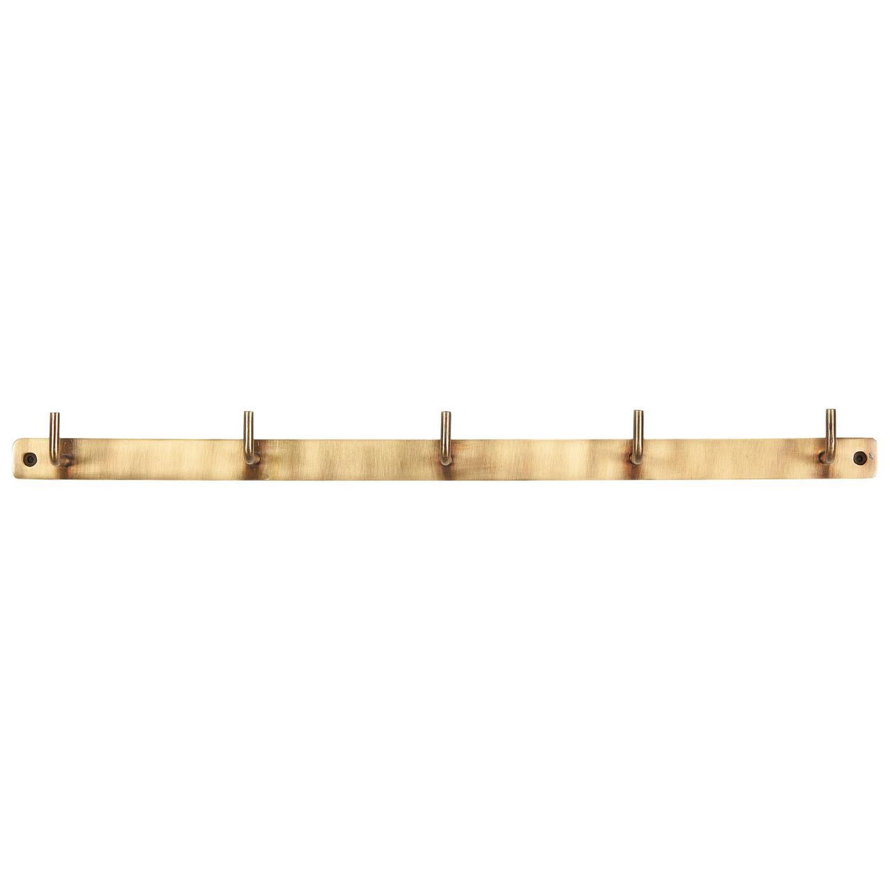 Hook Rack W/5 Hooks Antique Brass Look