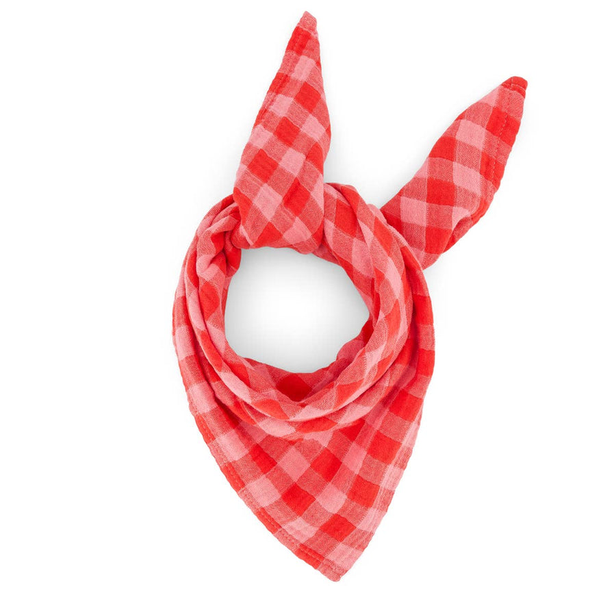 BIANCA SWADDLE GINGHAM RED / PINK: VICHY / L 110*110