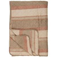 Thumbnail for 
IB Laursen Quilt Beige W/Brown And Rust coloured Stripes 07955-00
