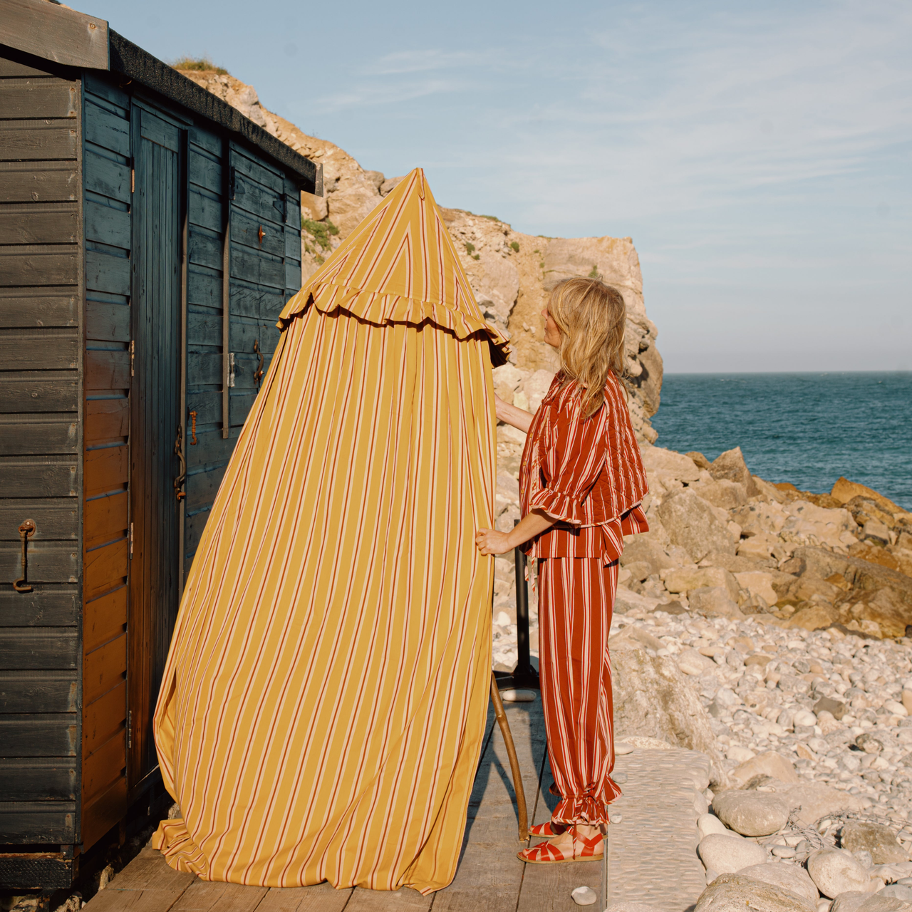 Turmeric pop stripe canopy