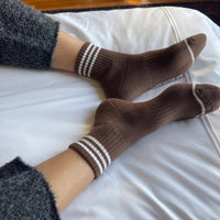 Thumbnail for Le Bon Shoppe Girlfriend Socks: Mahogany
