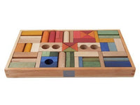 Thumbnail for Wooden Blocks In Tray - 54 Pcs Rainbow