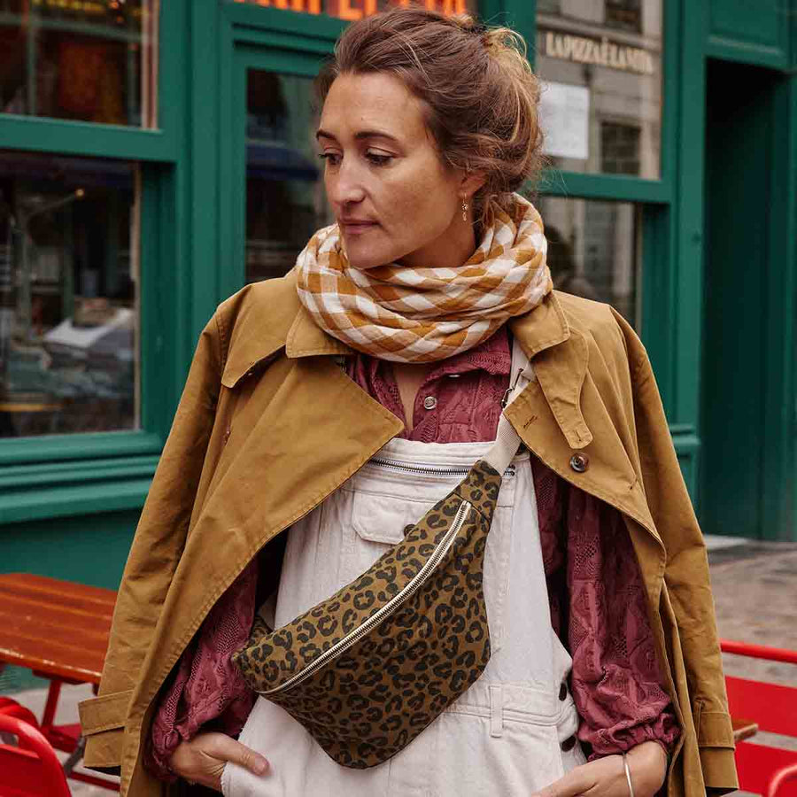BIANCA SWADDLE GINGHAM CARAMEL: VICHY / L 110*110