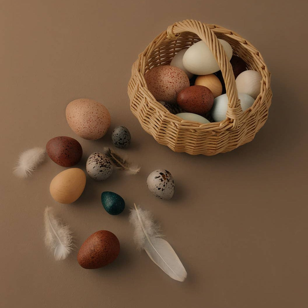 A Dozen Bird Eggs in a Basket