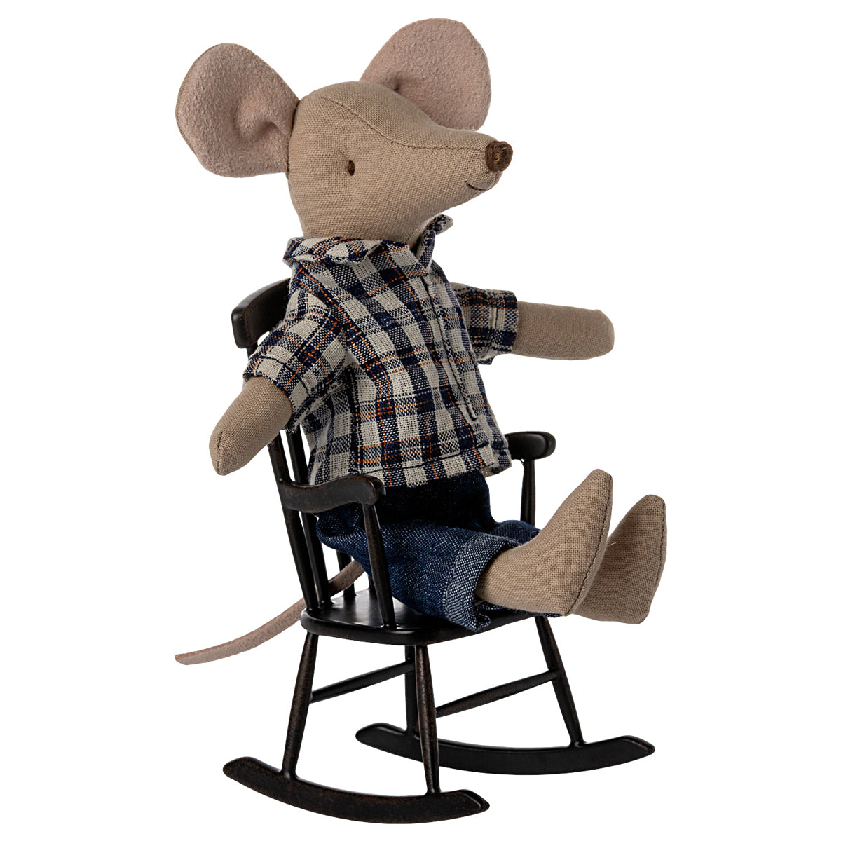 Maileg Rocking Chair Mouse Anthracite 11-3117-00