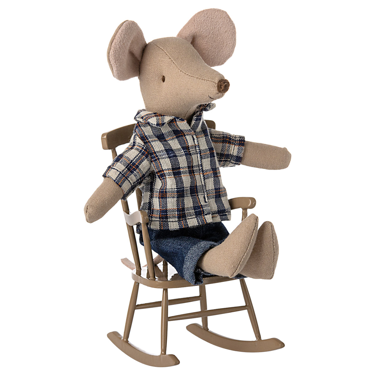 Maileg Rocking Chair Mouse Dark Brown 11-3117-01