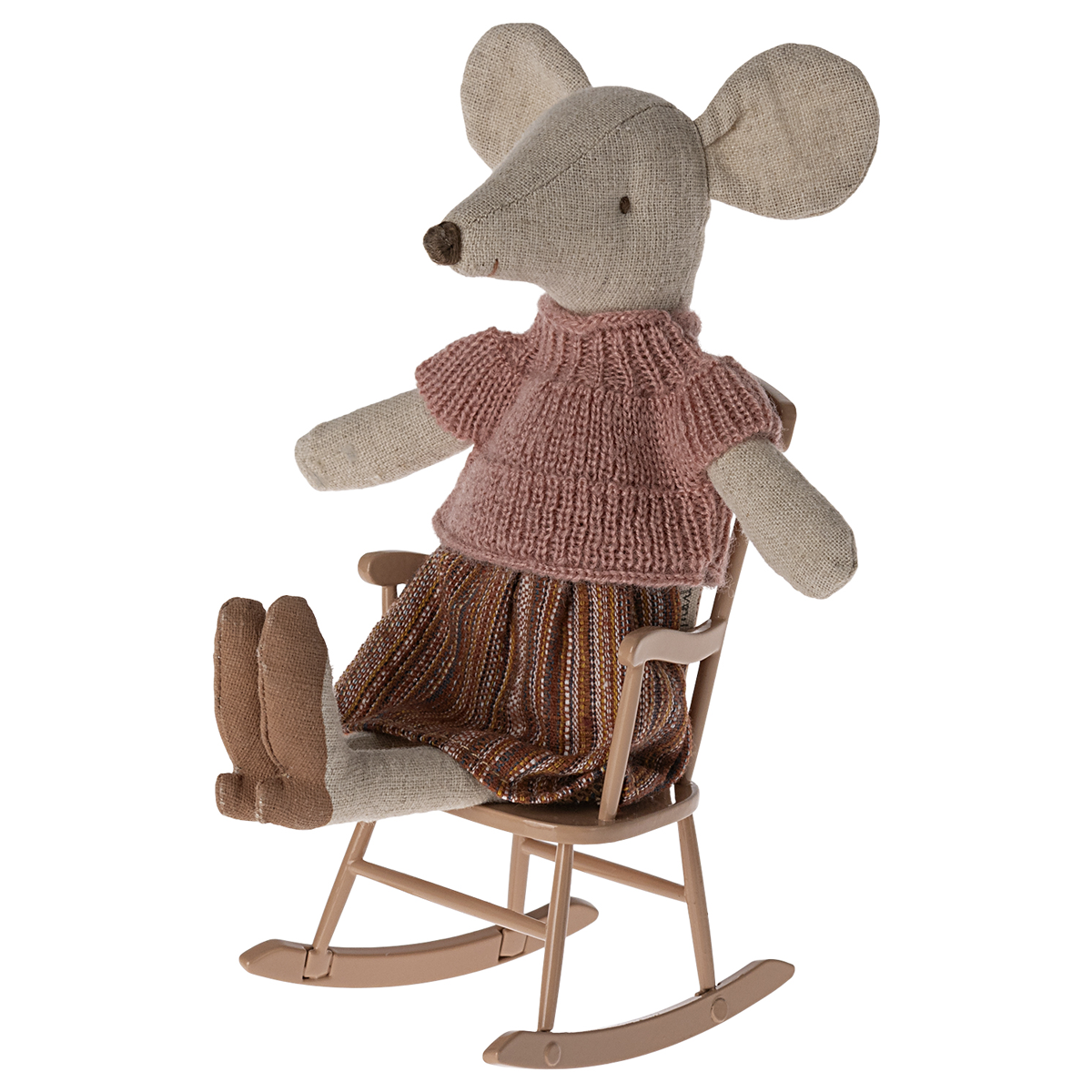 Maileg Rocking Chair Mouse Rose 11-4112-00