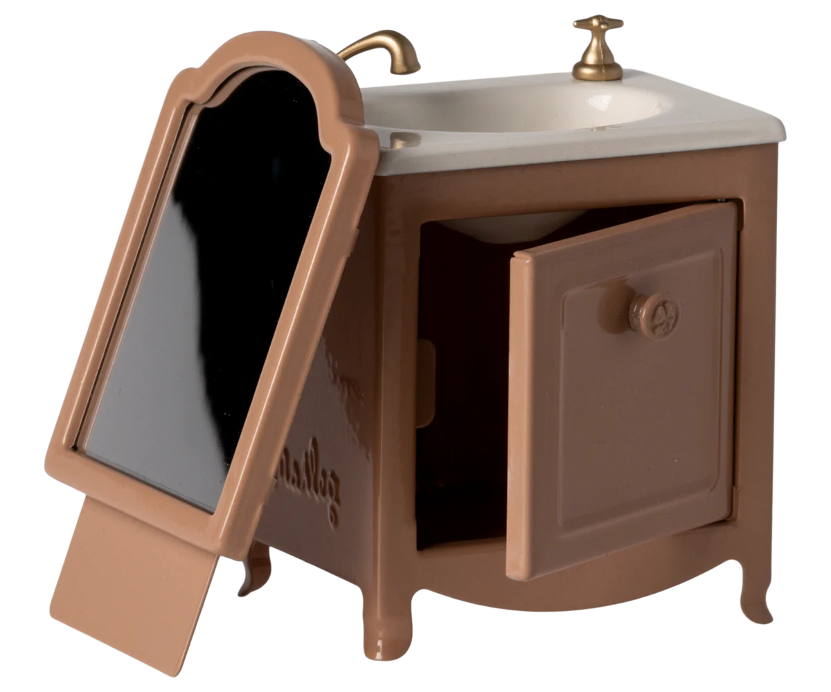 Maileg, Sink dresser, Mouse - Dark Powder