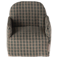 Thumbnail for Maileg, Mouse Chair - Green Checker 11-4413-02