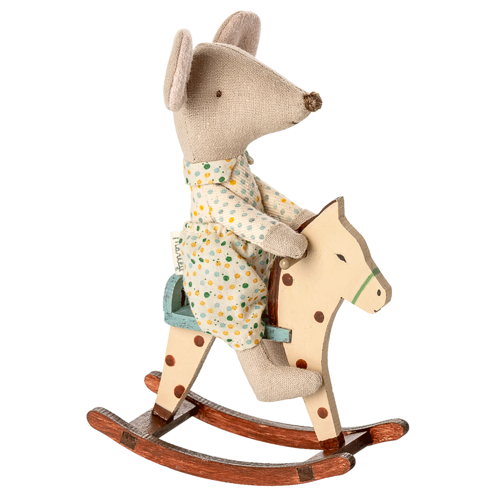 Pre-order Rocking Horse, Mouse - Spotted