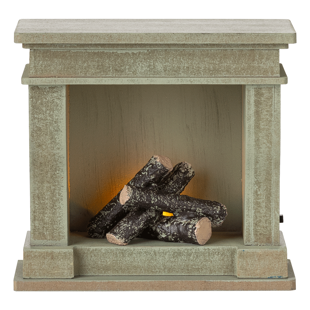 Fireplace, Miniature - Dusty Green