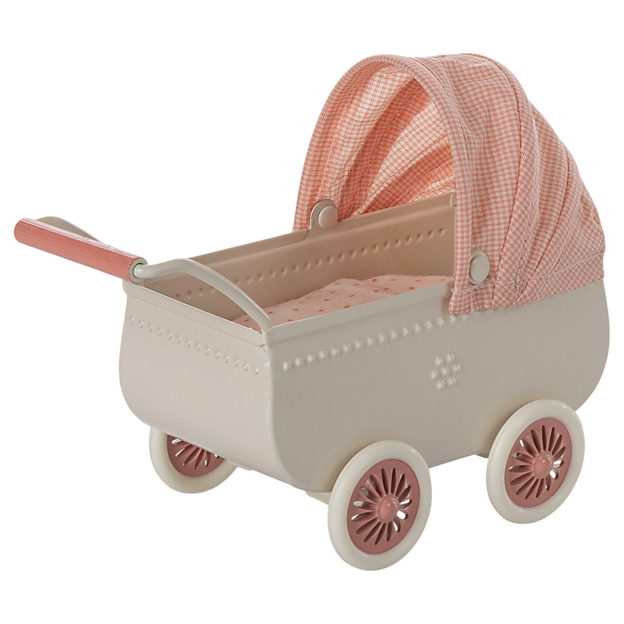 Maileg Pram Mouse - Coral 11-5103-01