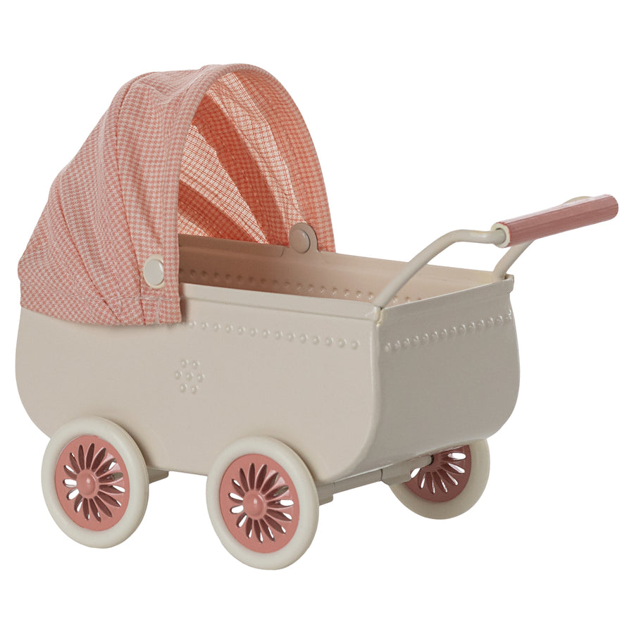 Maileg Pram Mouse - Coral 11-5103-01