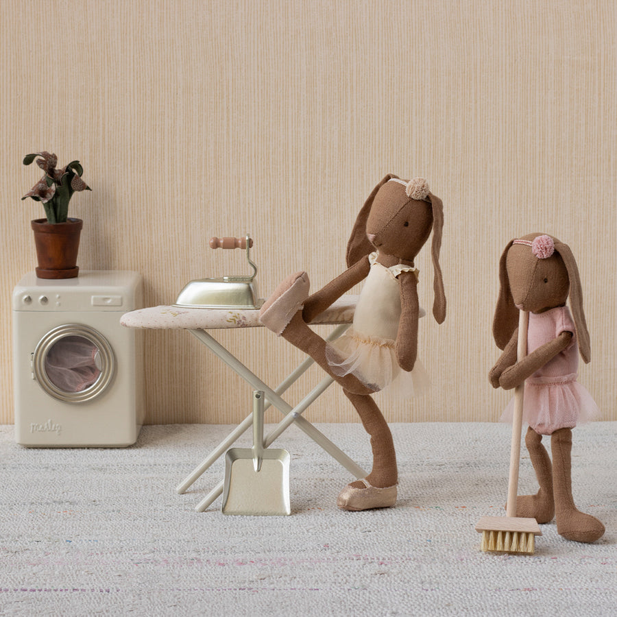 Miniature Iron and Ironing Board Off White