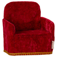 Thumbnail for Maileg Mouse Chair Velvet Red