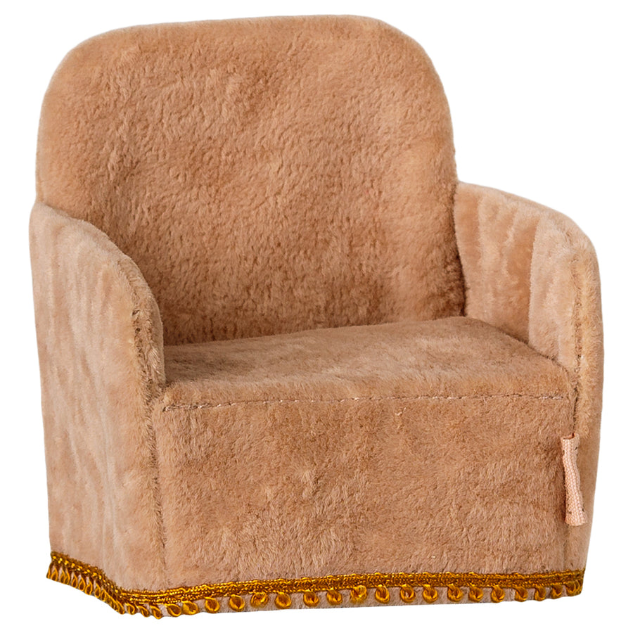 Maileg Mouse Chair Velvet Powder (February) 11-5401-02