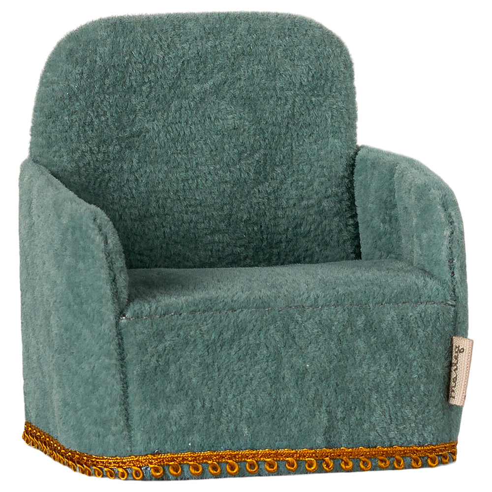 Maileg Mouse Chair Velvet Mint