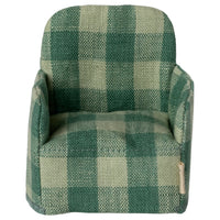 Thumbnail for Maileg Mouse Chair Green Check