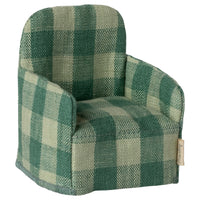 Thumbnail for Maileg Mouse Chair Green Check