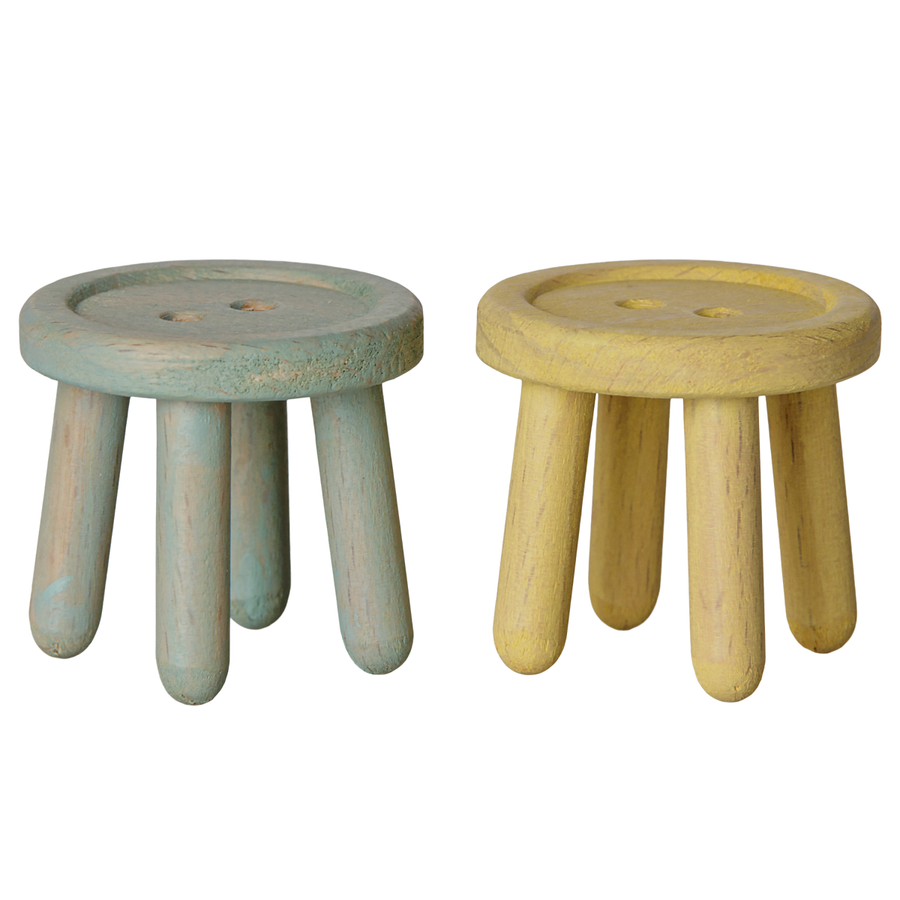PRE_ORDER Stool set, Mouse - Mint/Light yellow *July*