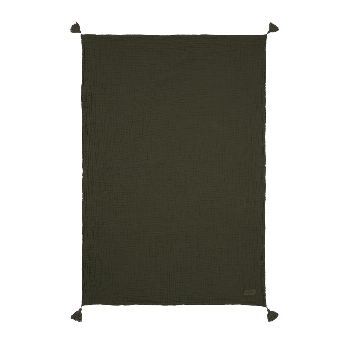 Wabi Sabi Blanket in Washed Double Muslin Vetiver