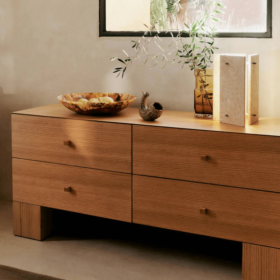 Kuben Drawers 2x2 - Natural Oak Veneer