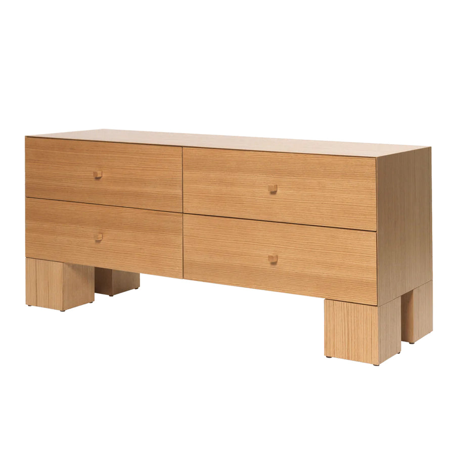 Kuben Drawers 2x2 - Natural Oak Veneer