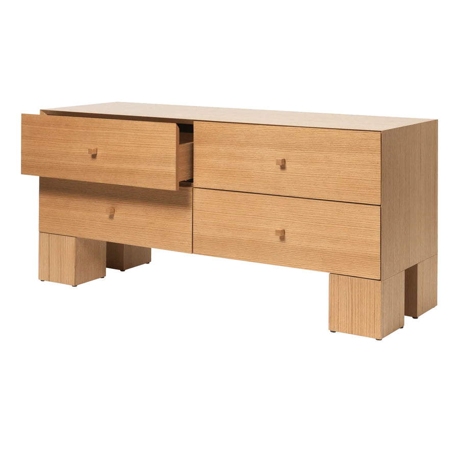 Kuben Drawers 2x2 - Natural Oak Veneer