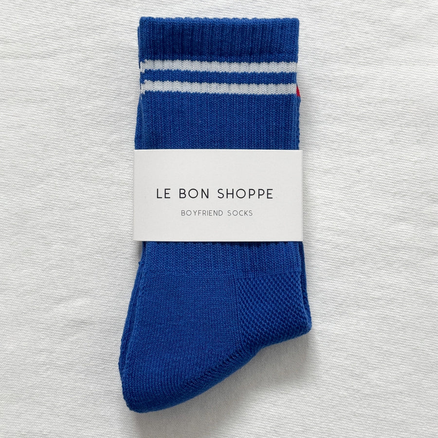 Le Bon Shoppe Boyfriend Socks: Colbalt
