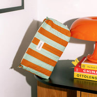 Thumbnail for Nobodinoz Stories Ltd Toiletry Case - Green Orange Stripes