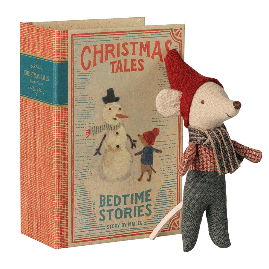 PRE_ORDER Christmas mouse, Baby in book  *September