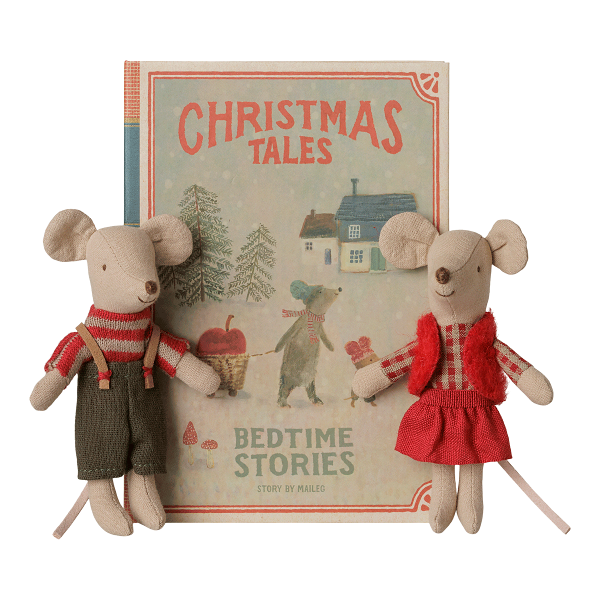 PRE_ORDER Christmas twin mice, Little sister and brother in book  *September