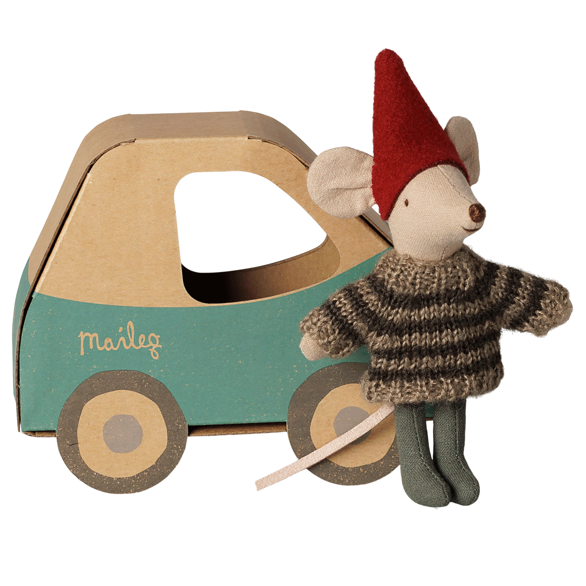 PRE_ORDER Christmas mouse, Little brother in car box  *November*