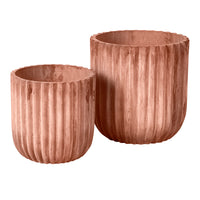 Thumbnail for Fiber Flower Pot Set of Two Terracotta